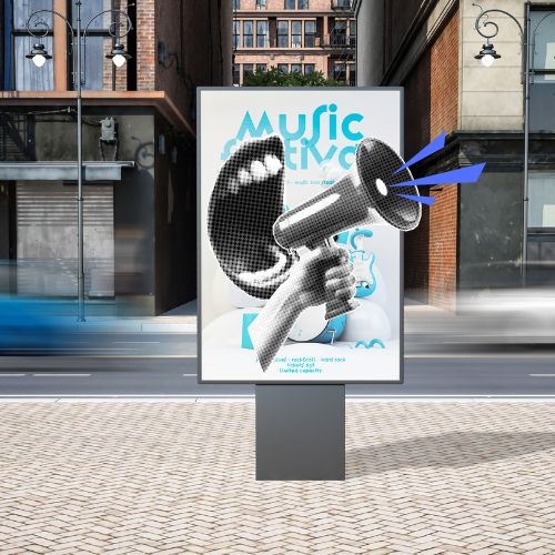 Mupi urbano publicidad en la calle