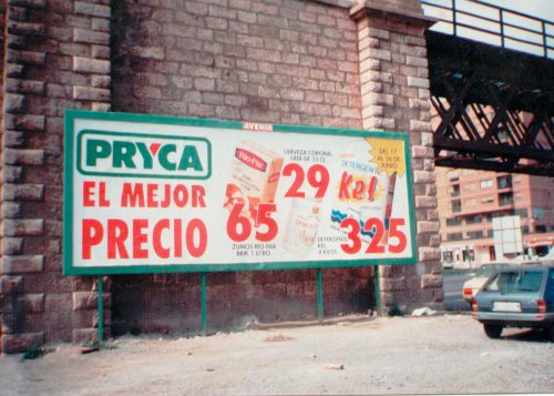 valla antigua de pryca - publicidad en Almería
